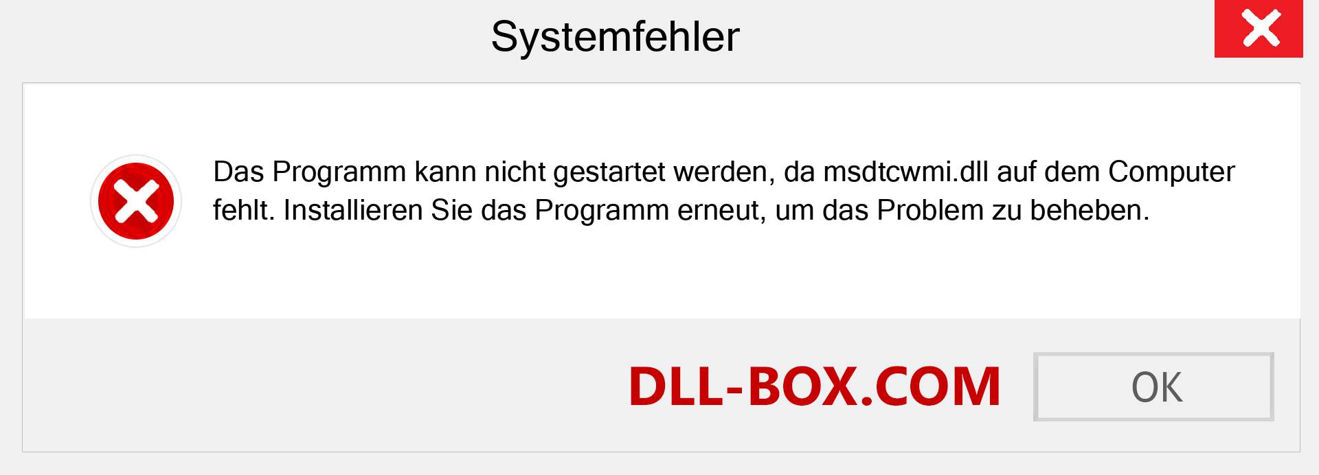 msdtcwmi.dll-Datei fehlt?. Download für Windows 7, 8, 10 - Fix msdtcwmi dll Missing Error unter Windows, Fotos, Bildern