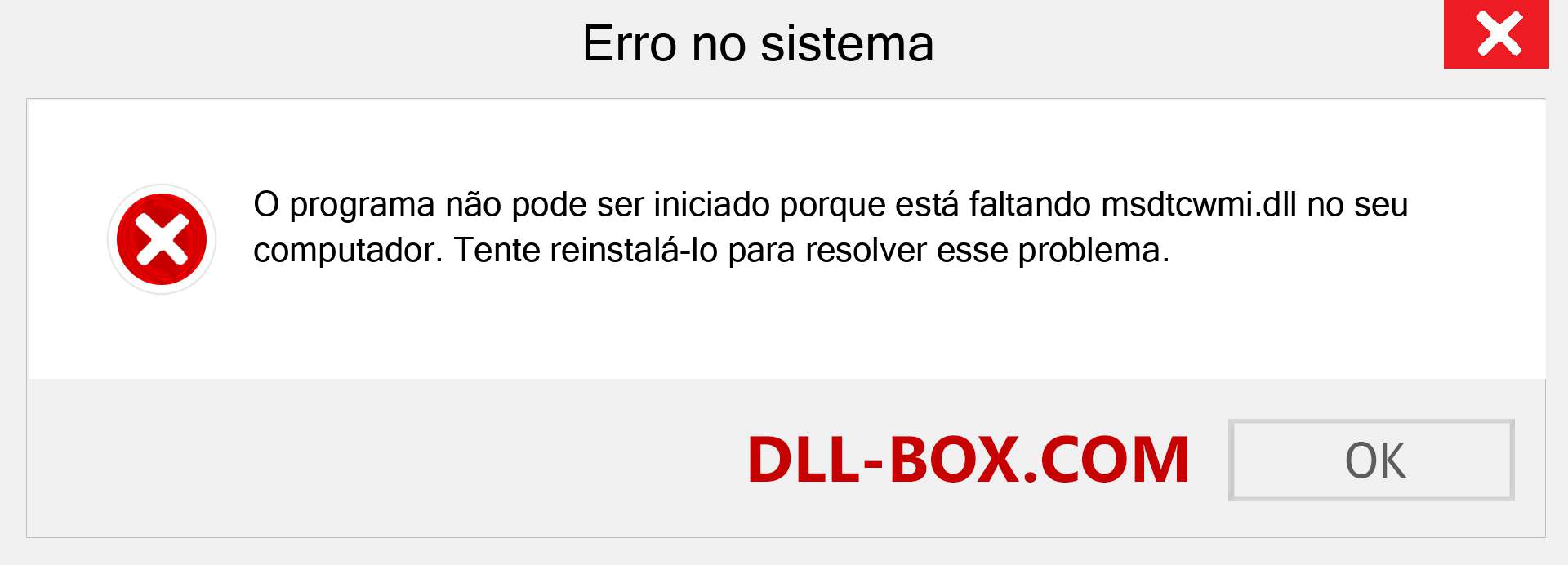 Arquivo msdtcwmi.dll ausente ?. Download para Windows 7, 8, 10 - Correção de erro ausente msdtcwmi dll no Windows, fotos, imagens